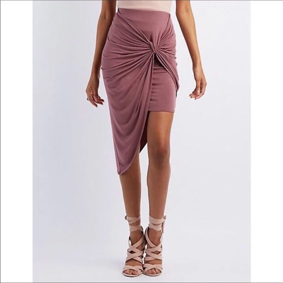 Charlotte Russe Dresses & Skirts - Mauve Asymmetrical Skirt